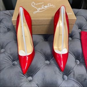 New Size 37 Christian Louboutin So Kate 120 Patent Red Loubi Pumps